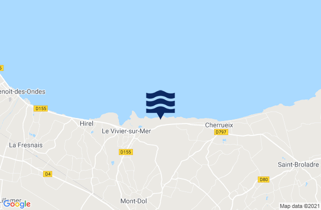 Dol-de-Bretagne, France潮水