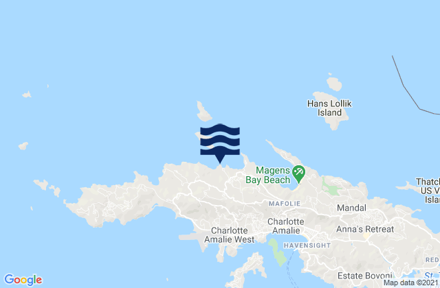 Dorothea Bay Saint Thomas, U.S. Virgin Islands潮水