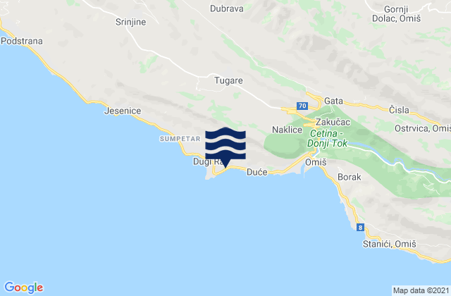 Dugi Rat Općina, Croatia潮水