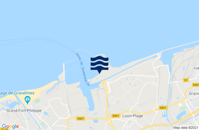 Dunkerque Port Ouest, France潮水