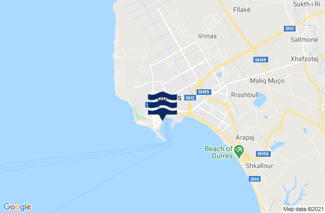 Durrës District, Albania潮水