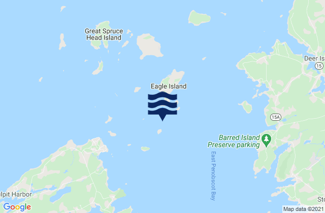 Eagle Island 0.4 nautical mile S of, United States潮水