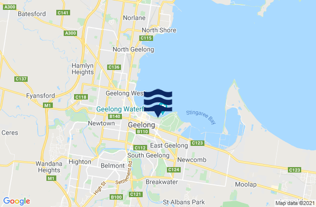 East Beach, Australia潮水