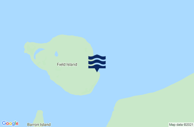 East Field Island, Australia潮水