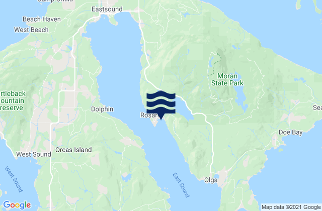 East Sound (Orcas Island), United States潮水