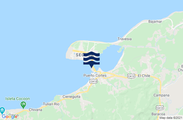 El Porvenir, Honduras潮水