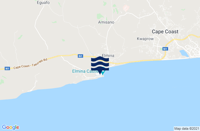 Elmina, Ghana潮水