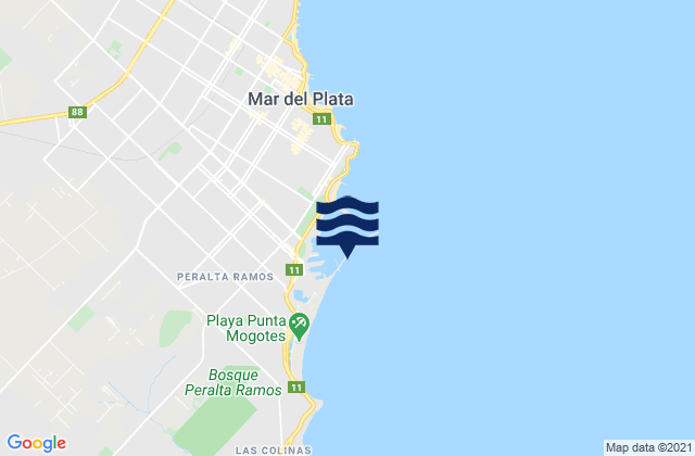 Escollera Sur (Mar del Plata), Argentina潮水