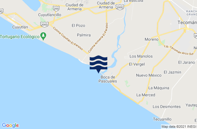 Estero Boca de Pascuales, Mexico潮水