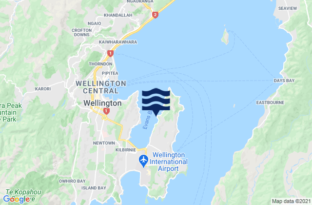 Evans Bay, New Zealand潮水