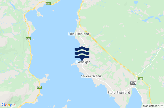 Evenskjer, Norway潮水
