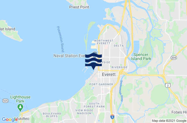 Everett, United States潮水