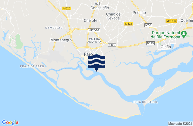 Faro (cais comercial), Portugal潮水