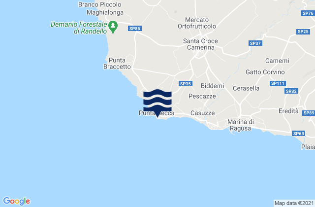 Faro di Punta Secca, Italy潮水