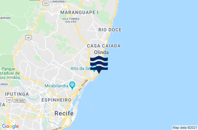 Farol de Olinda, Brazil潮水