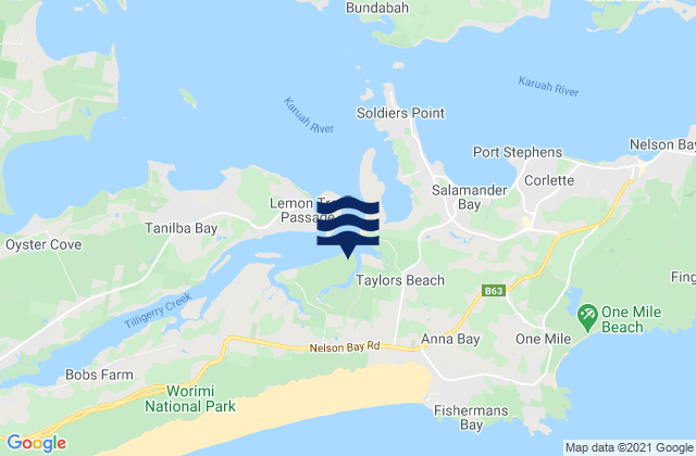 Fenninghams Island, Australia潮水