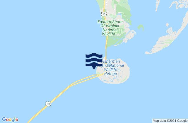 Fishermans Island, United States潮水