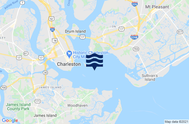Folly I. Channel N of Ft. Johnson, United States潮水