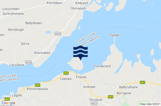 Foynes Island, Ireland潮水
