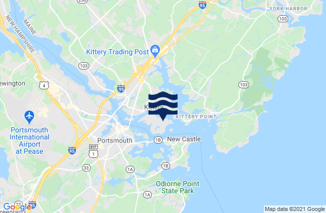 Frankfort Island south of, United States潮水