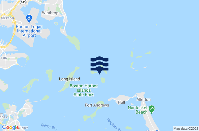 Gallops Island 0.1 n.mi. southeast of, United States潮水