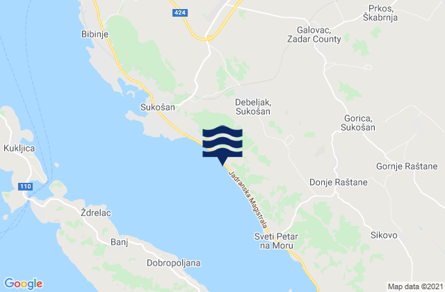 Galovac, Croatia潮水