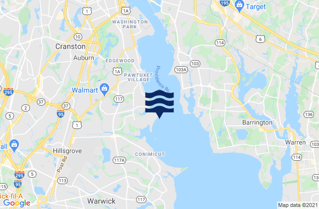 Gaspee Point, United States潮水