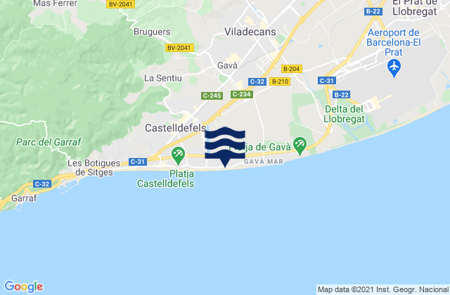 Gavà, Spain潮水