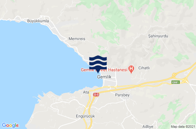Gemlik, Turkey潮水