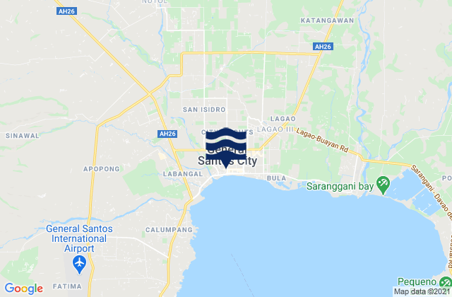 General Santos City (Dadiangas), Philippines潮水