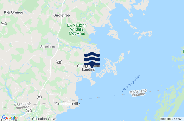 George Island Landing, Chincoteague Bay, United States潮水