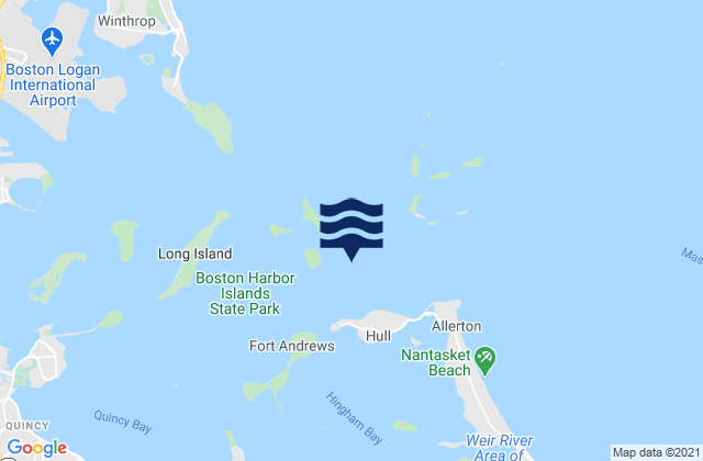 Georges Island 0.4 n.mi. east of, United States潮水