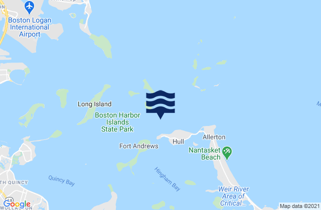 Georges Island 0.4nm southeast of, United States潮水