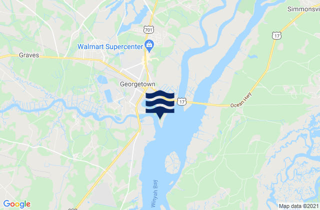 Georgetown Sampit River, United States潮水