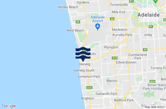 Glenelg East, Australia潮水