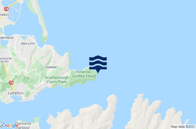 Godley Head, New Zealand潮水