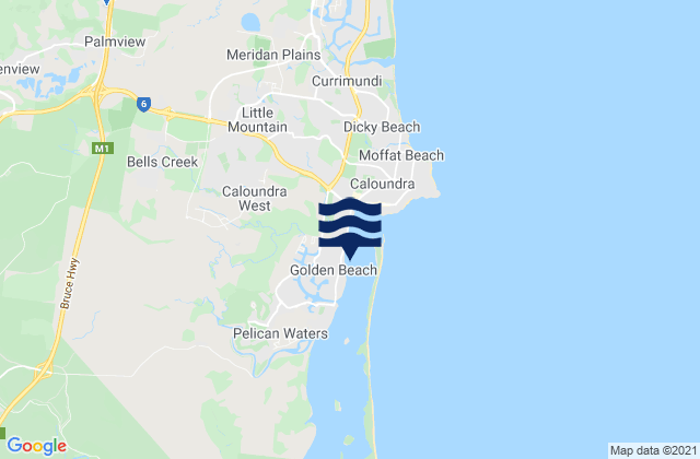 Golden Beach, Australia潮水