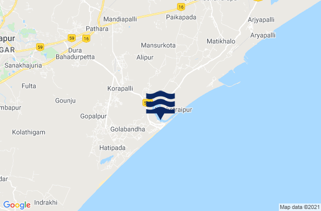 Gopālpur, India潮水