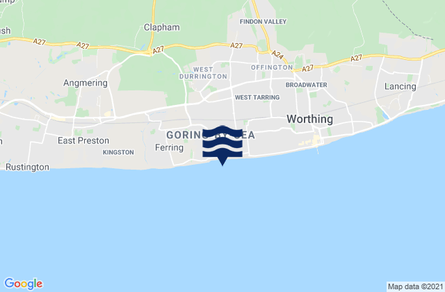 Goring Beach, United Kingdom潮水