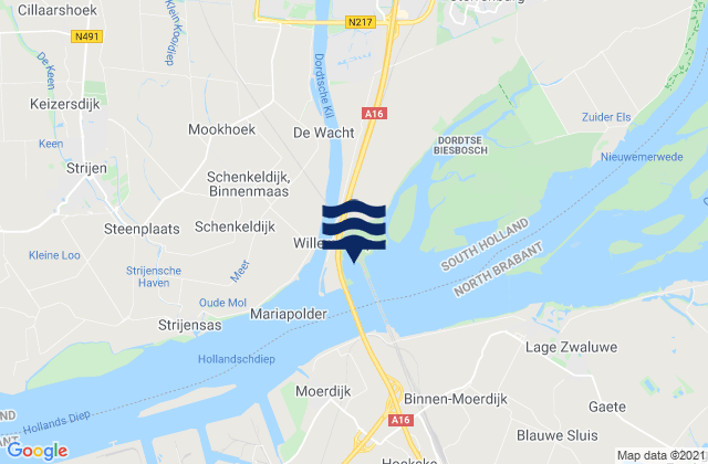 Gouda brug, Netherlands潮水