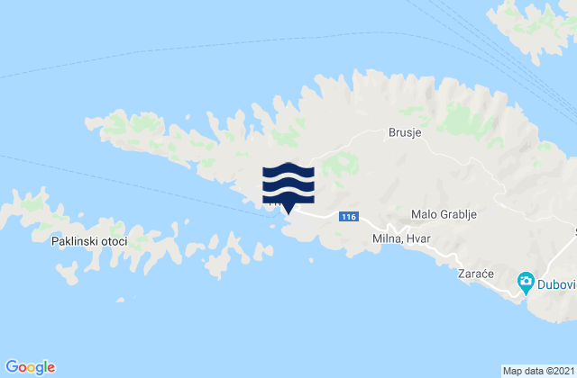 Grad Hvar, Croatia潮水