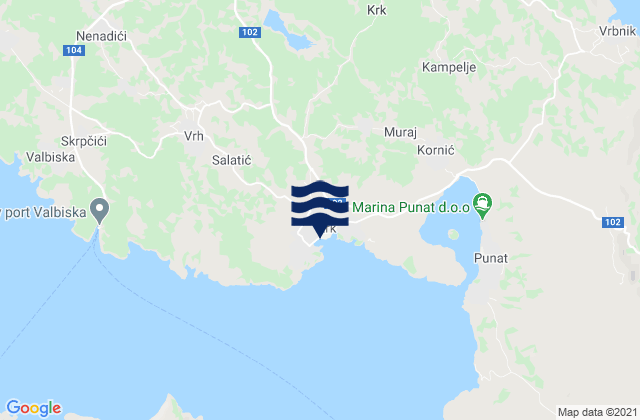 Grad Krk, Croatia潮水