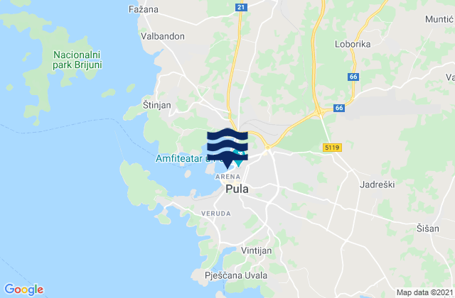 Grad Pula, Croatia潮水