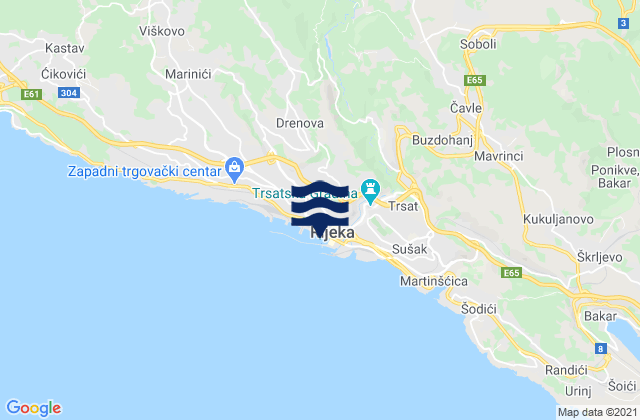 Grad Rijeka, Croatia潮水