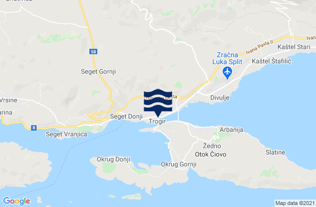 Grad Trogir, Croatia潮水
