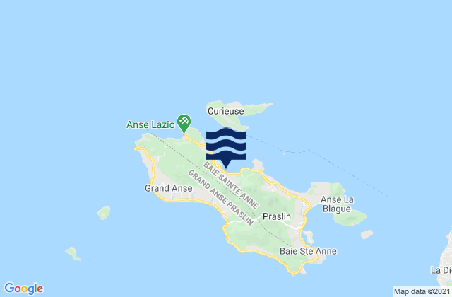 Grand Anse Praslin, Seychelles潮水