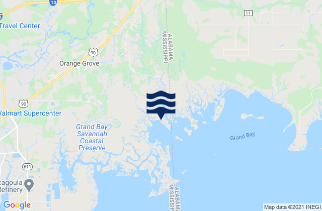 Grand Bay Nerr Mississippi Sound, United States潮水