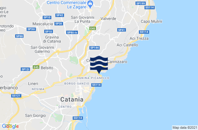 Gravina di Catania, Italy潮水