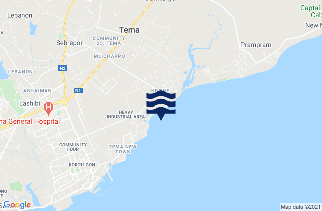 Greater Accra Region, Ghana潮水