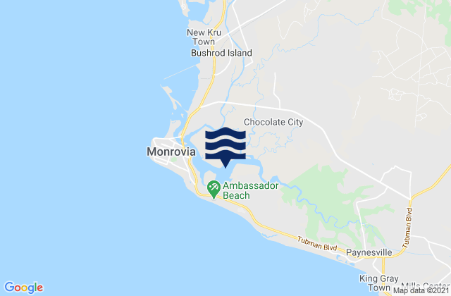 Greater Monrovia, Liberia潮水
